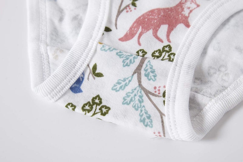 Winging Day Toddler Girls 100% Cotton Panties Cute Prints Underwear Size 4 (6-Pack) - Image 4